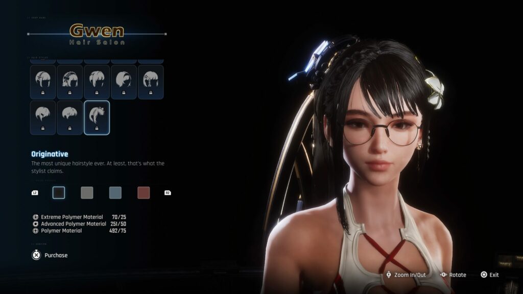 The Originative hair in Stellar Blade.