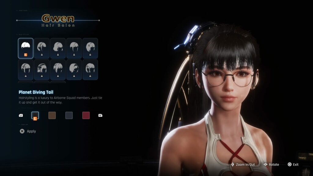 The Planet Diving Tail hair in Stellar Blade.