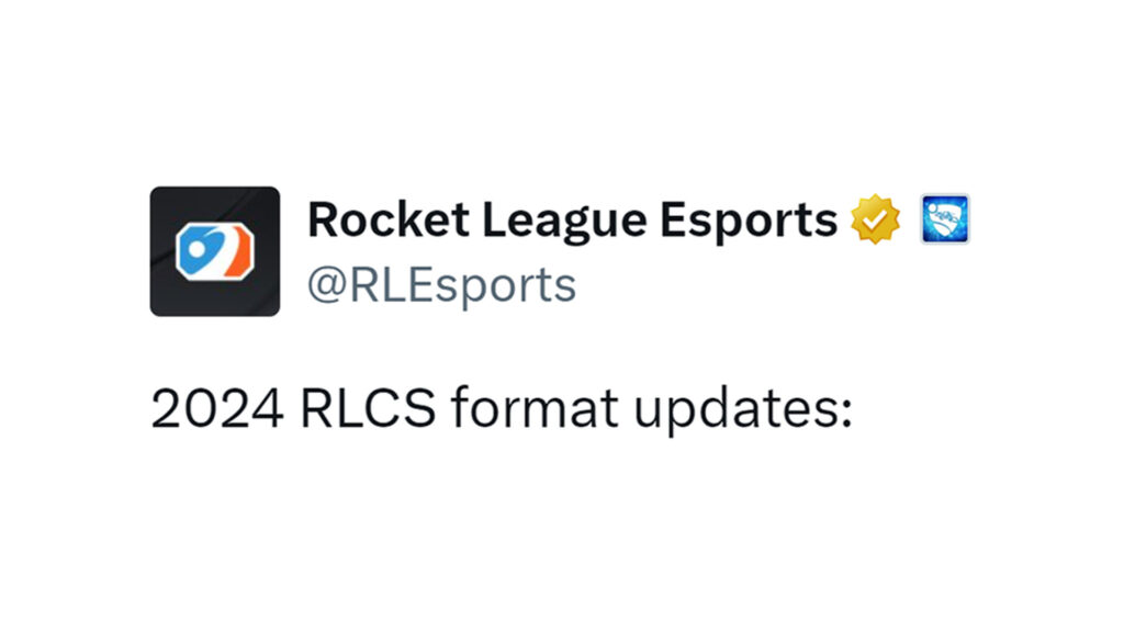 RLCS 2024 format changes announced by Rocket League Esports