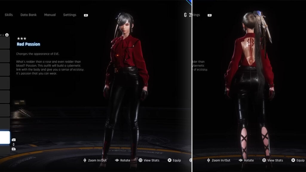 EVE from Stellar Blade wearing Red Passion outfit 
