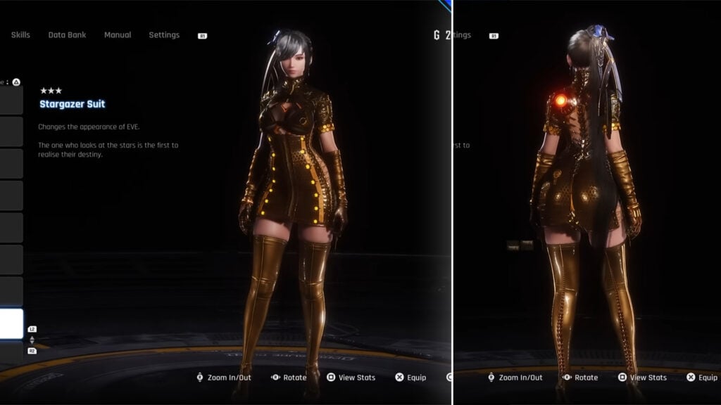 EVE from Stellar Blade wearing Stargazer Suit outfit 