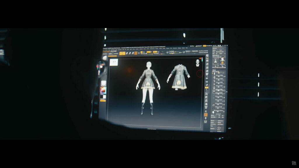 A picture showing the rendering of one of Stellar Blade's costumes