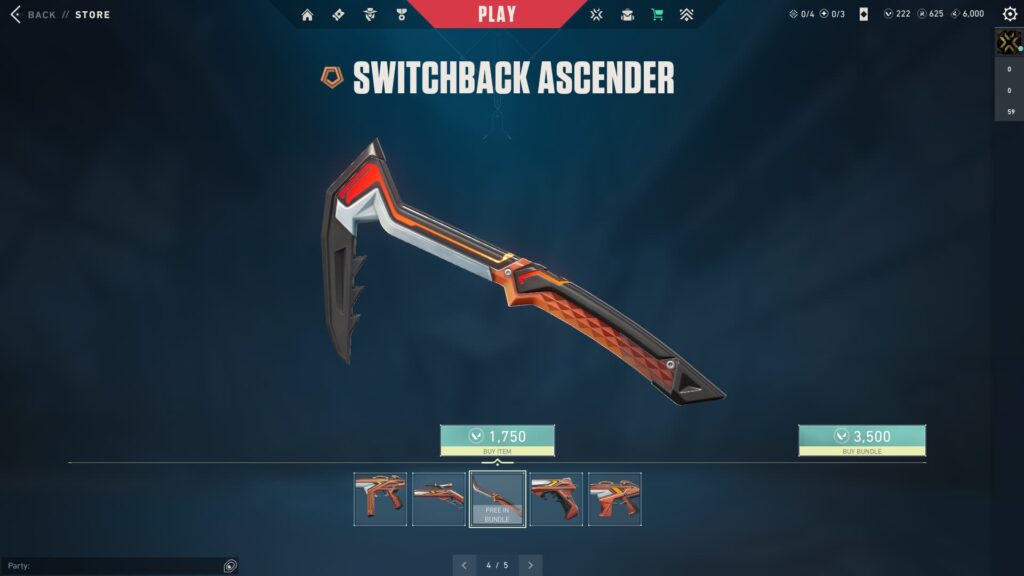 The Switchback Ascender melee item.
