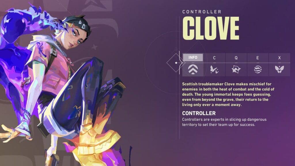 An overview of Clove in VALORANT.