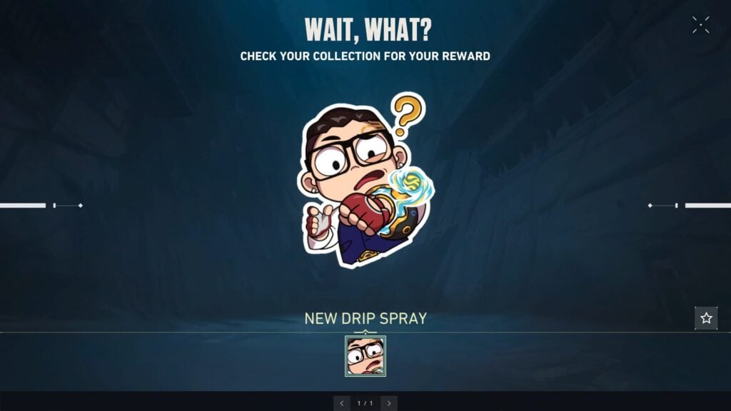 The New Drip Spray, part of VALORANT's April Fools' Day prank.