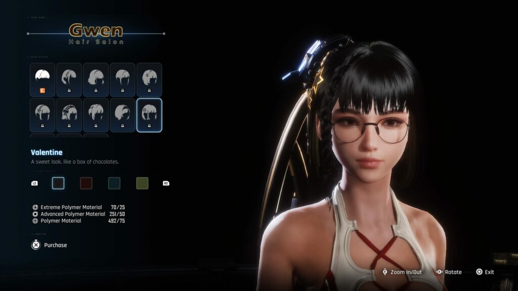 The Valentine hair in Stellar Blade.