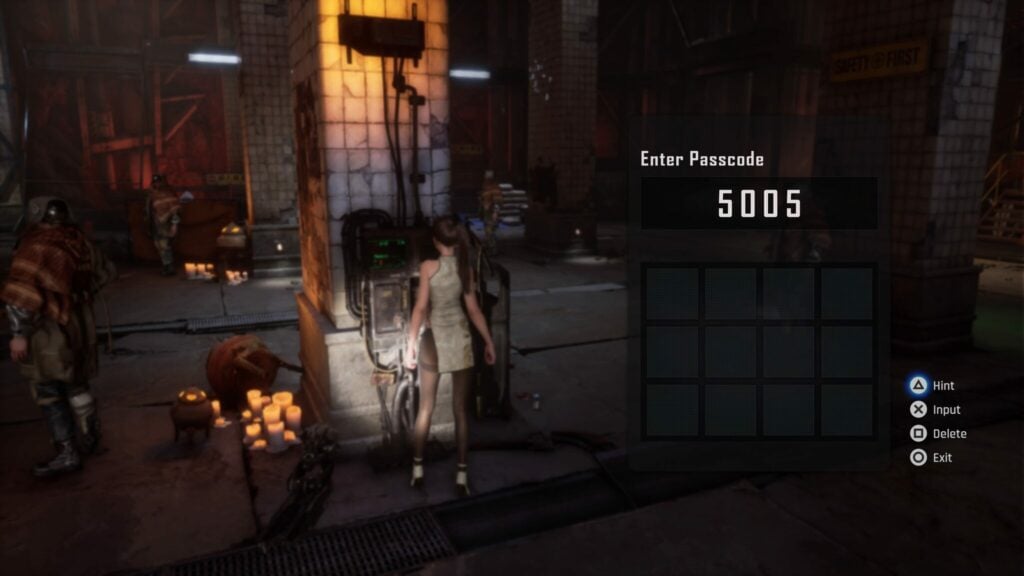 EVE inputs the code 5005 to the input device.