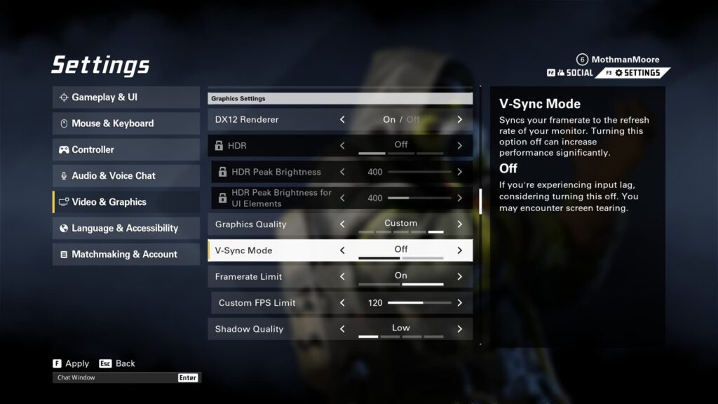 The first portion of the best graphics settings in XDefiant.