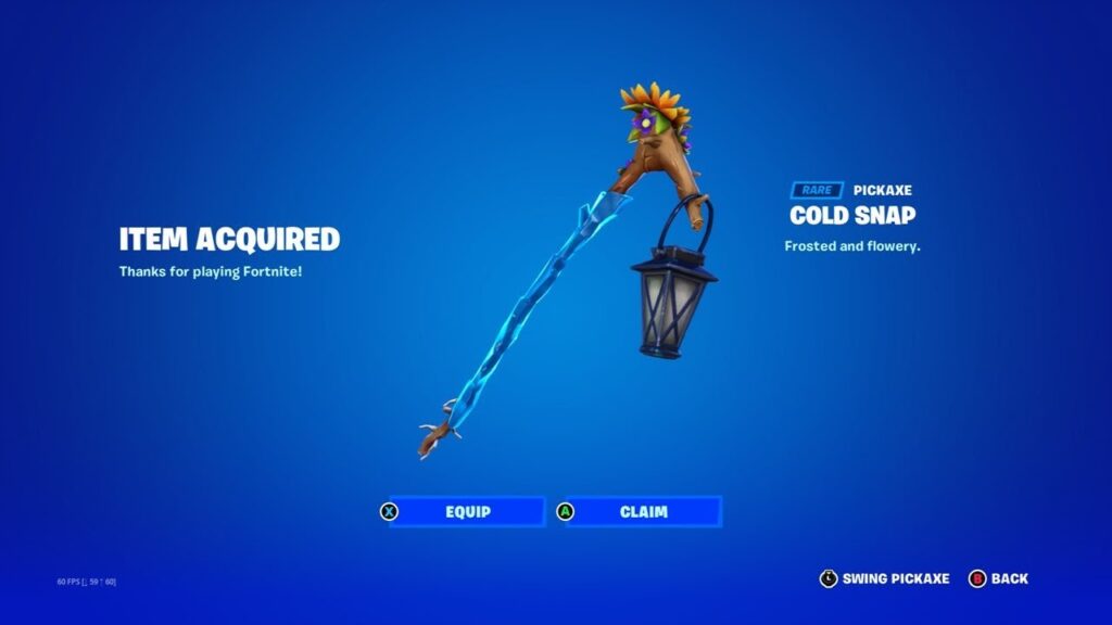 How to get the Cold Snap Pickaxe in Fortnite