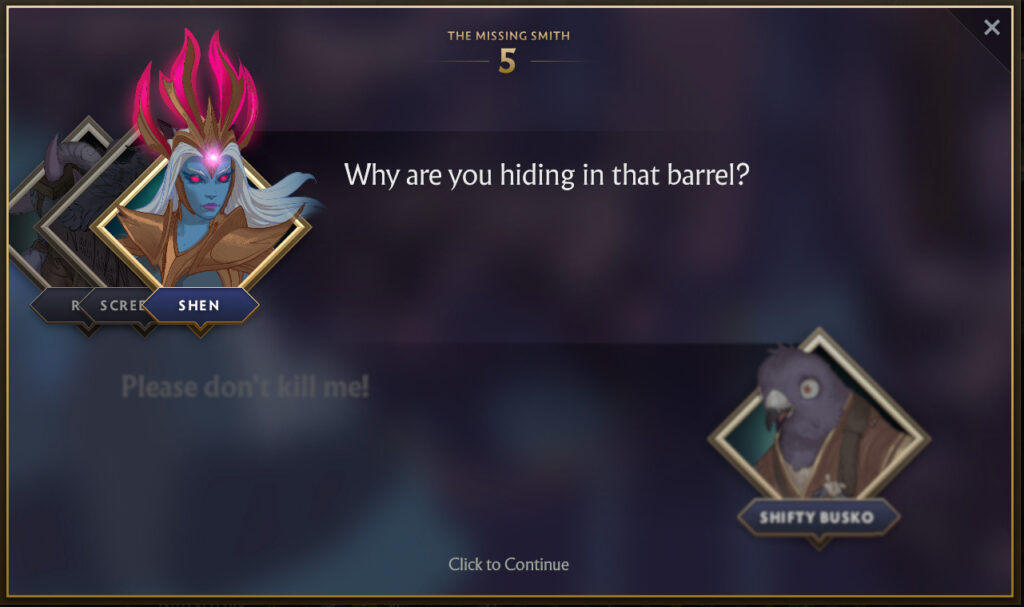 Chapter 5 of The Missing Smith Side Quest 