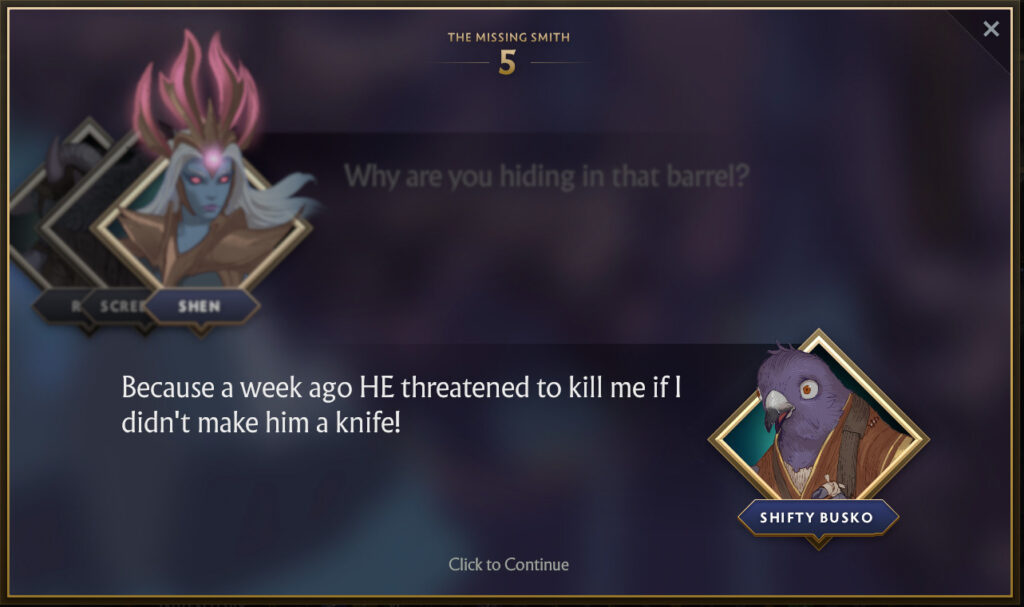 Chapter 5 of The Missing Smith Side Quest 