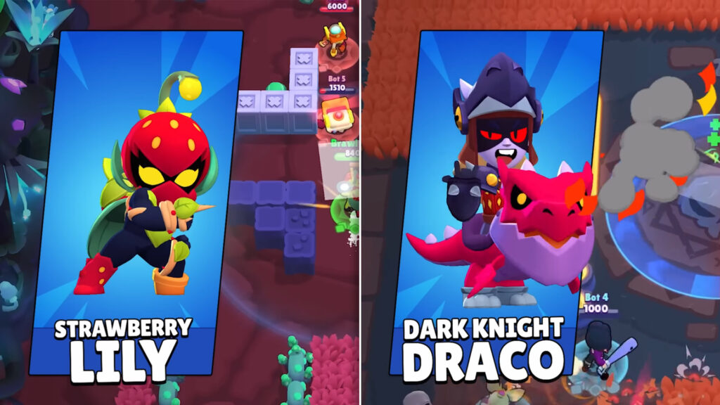 Lily and Draco's first skins that will be available on launch with the Brawl Stars May Update