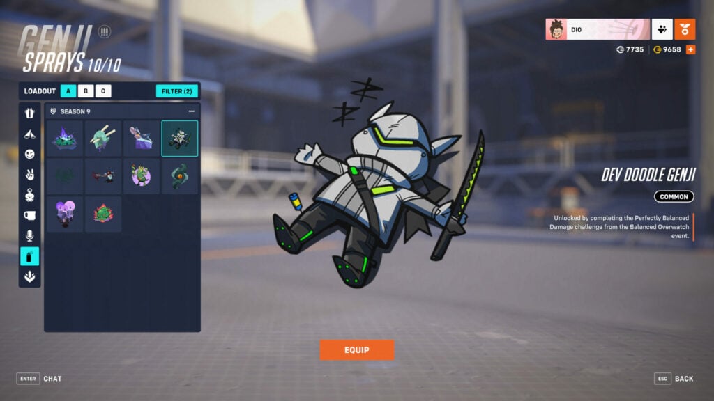 Overwatch 2 April Fools' Day Genji spray