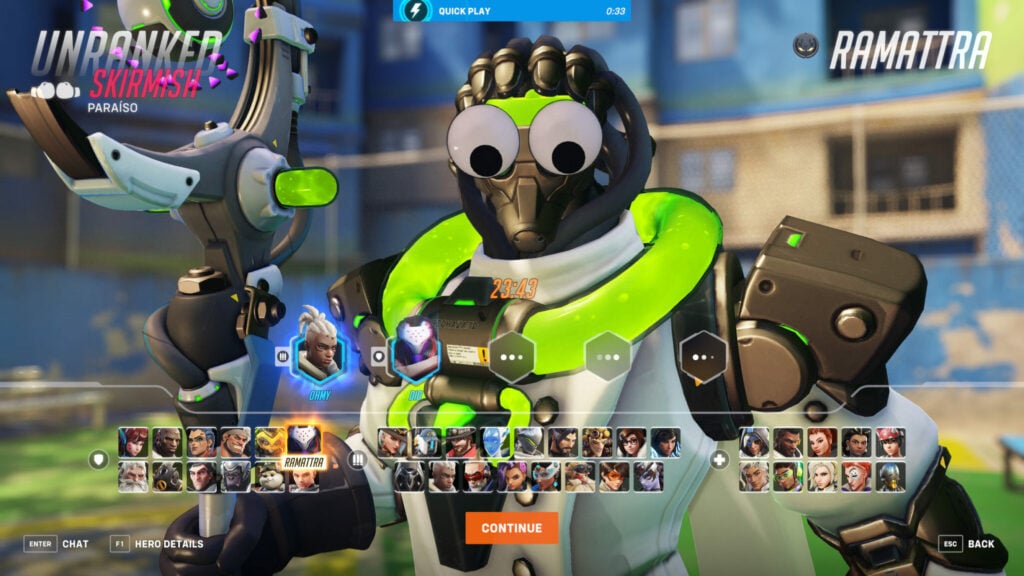 Ramattra with googly during Overwatch 2 April Fools' Day 2024 
