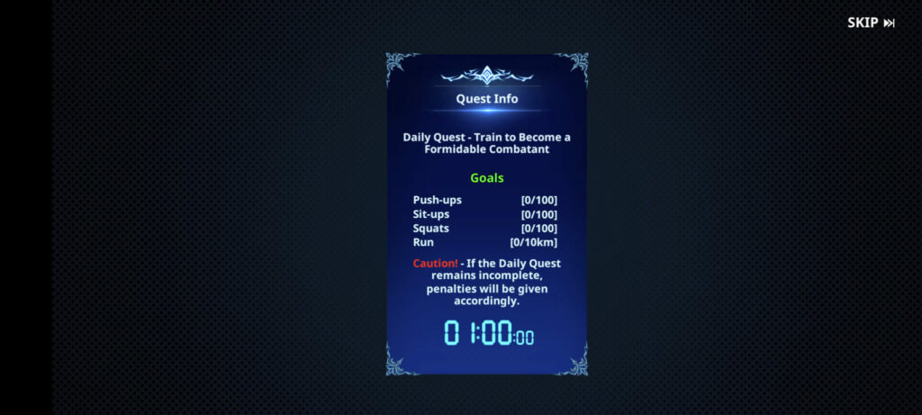 Screenshot of the game on mobile