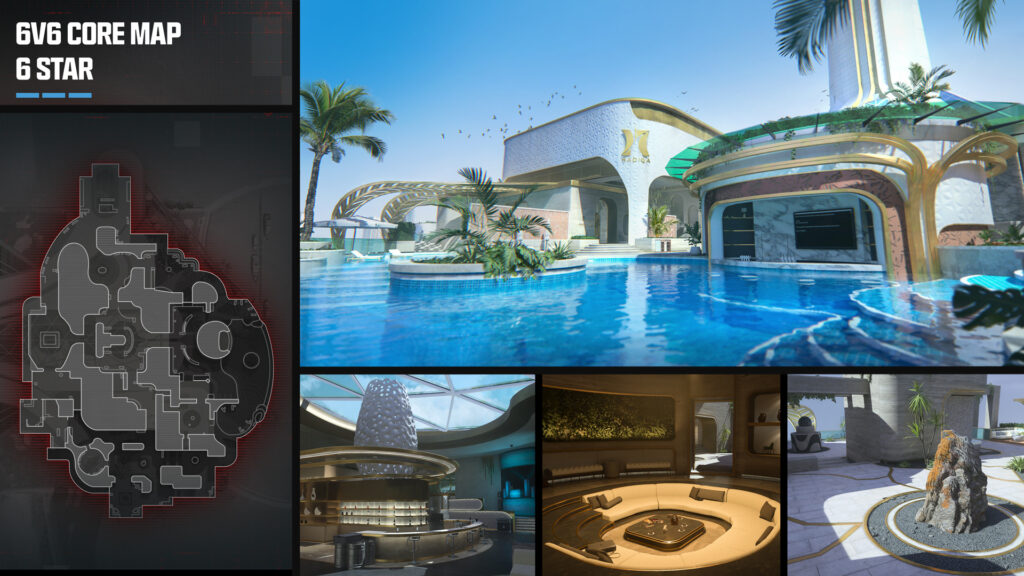 Screenshots of the 6 Star map