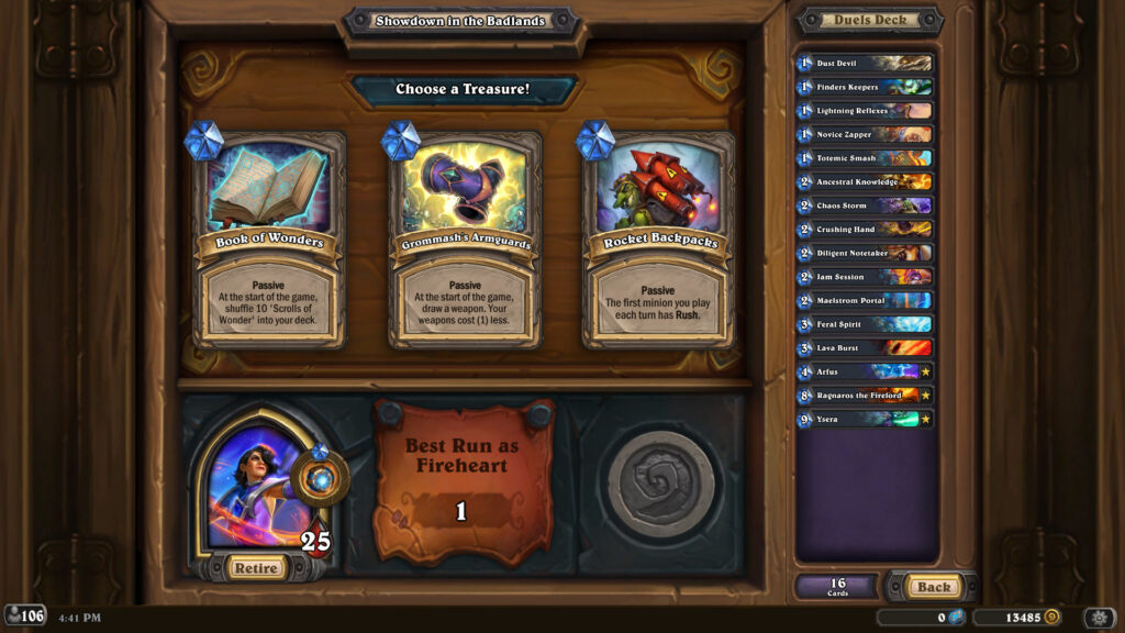 Hearthstone Duels mode screenshot 