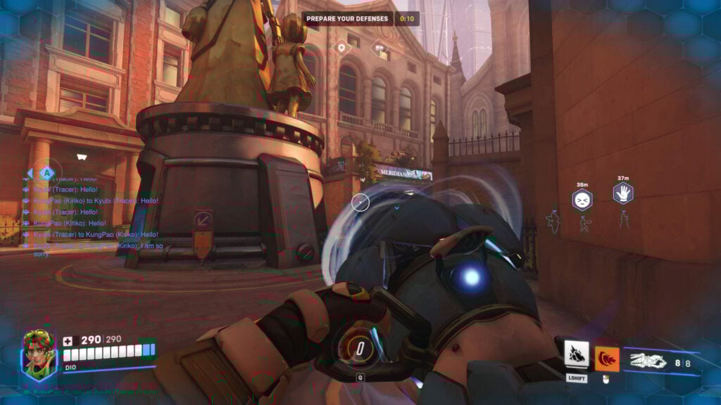 Screenshot of Venture's Drill Dash ability 