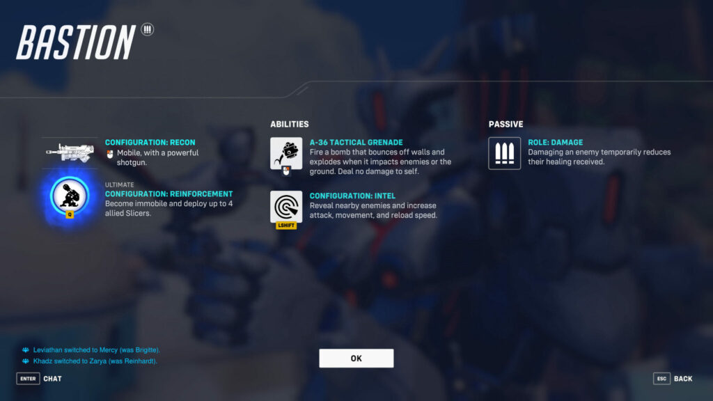 Overwatch 2 Mirrorwatch Bastion abilities