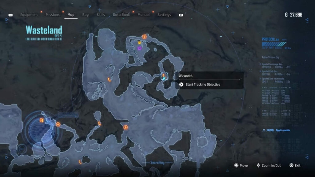 Screenshot of the Wasteland Basin location in Stellar Blade