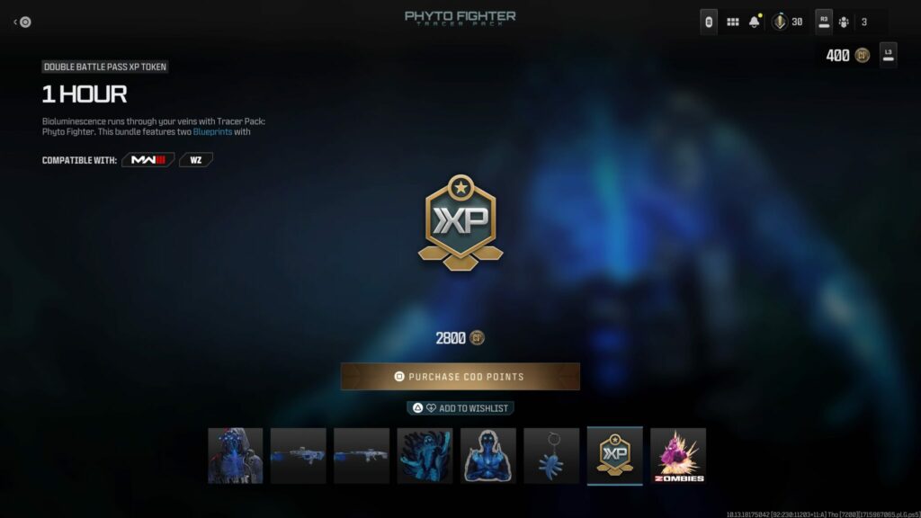 A 1 Hour Double Battle Pass XP Token.