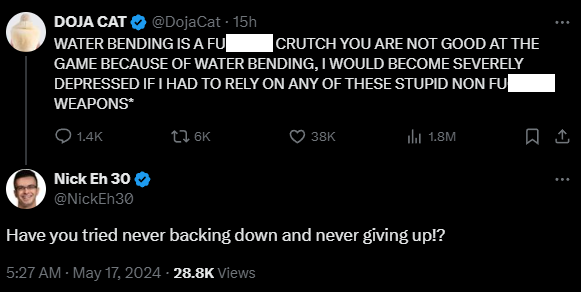 Doja Cat Fortnite Tweet 3