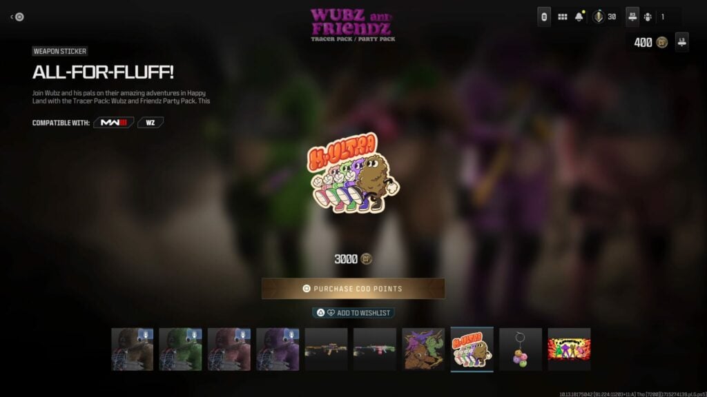 The All-For-Fluff! sticker.