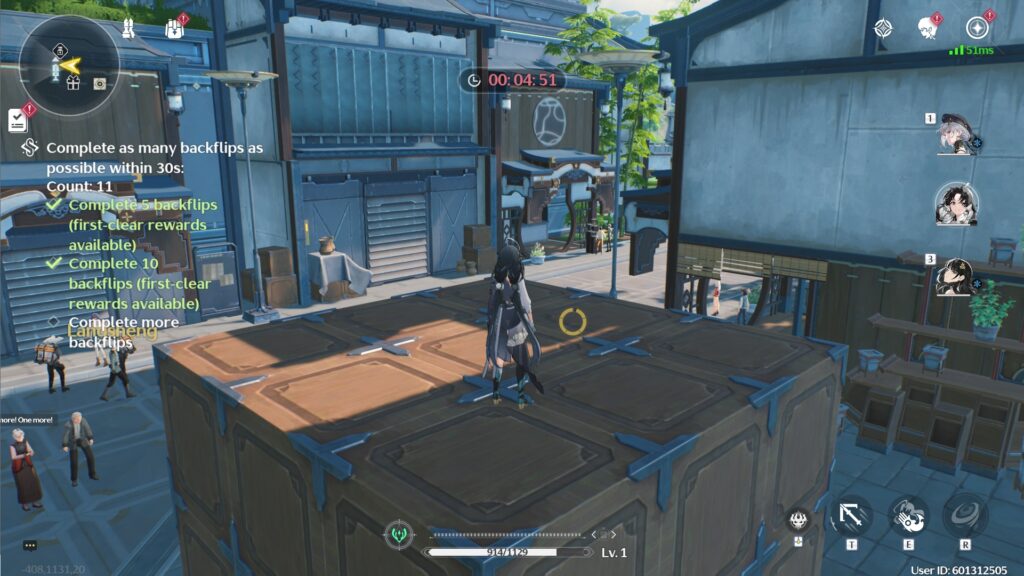 Wuthering Waves backflip challenge