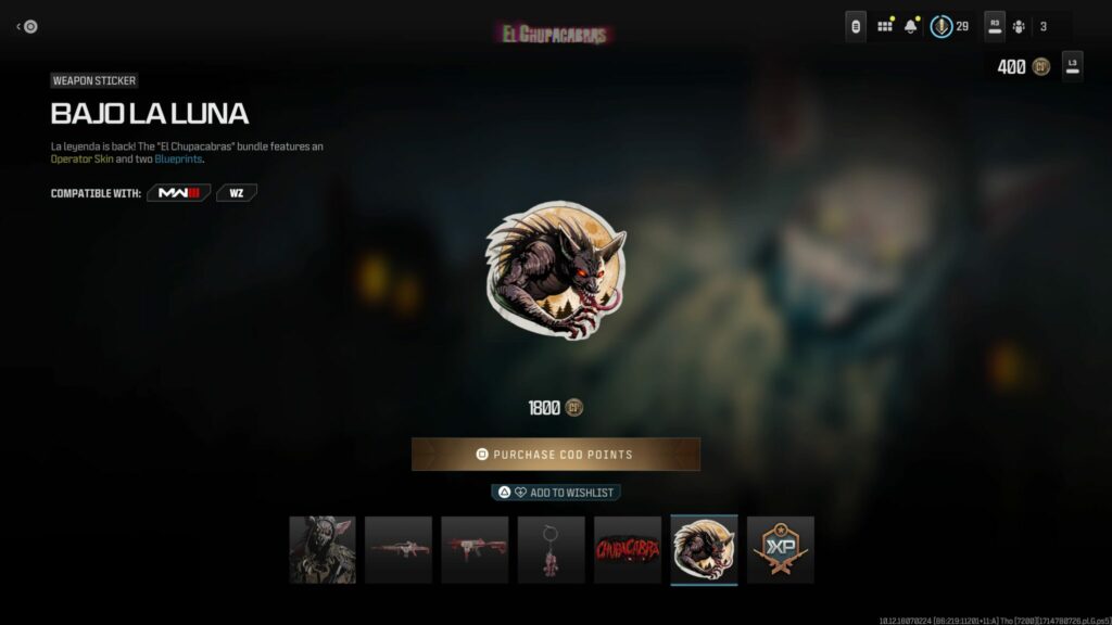 The Bajo la Luna sticker.