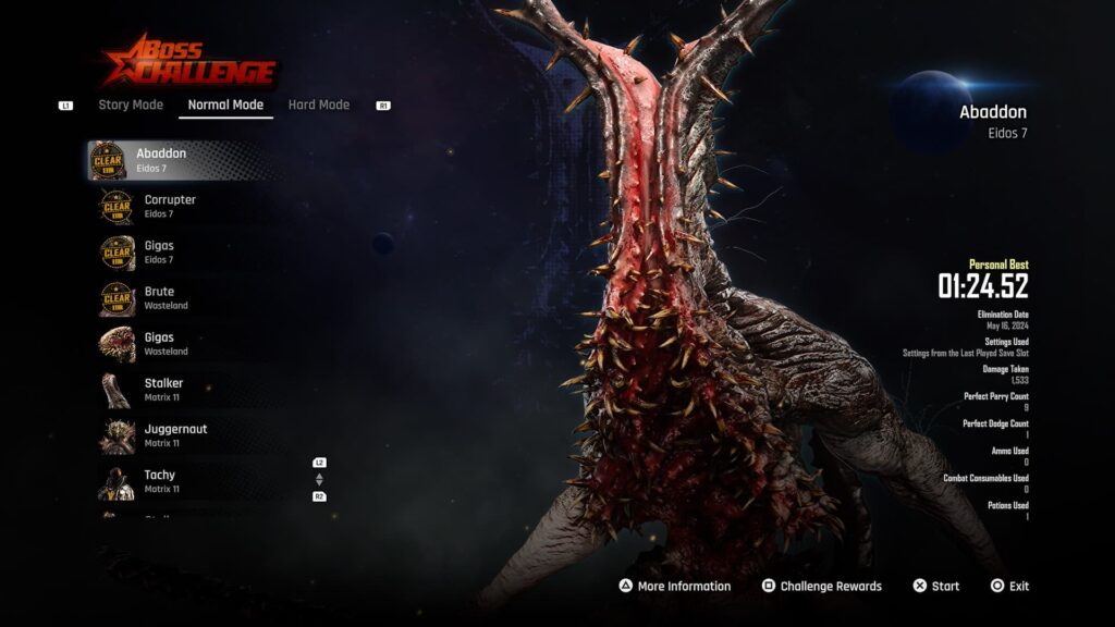 A look at the Boss Challenge mode, coming with Stellar Blade patch 1.003.