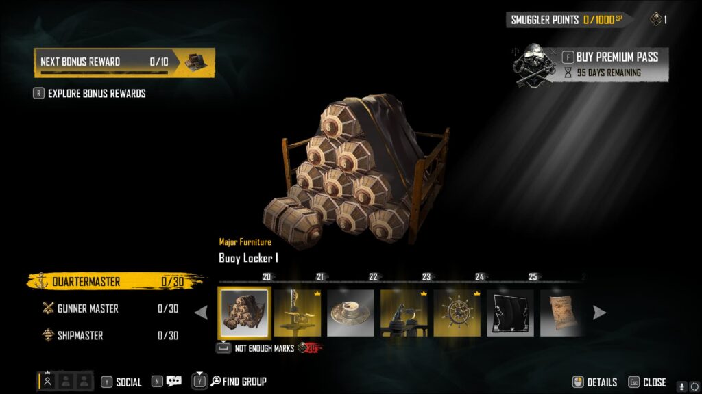 Buoy Locker in the Skull and Bones Season 2 Smuggler Pass.