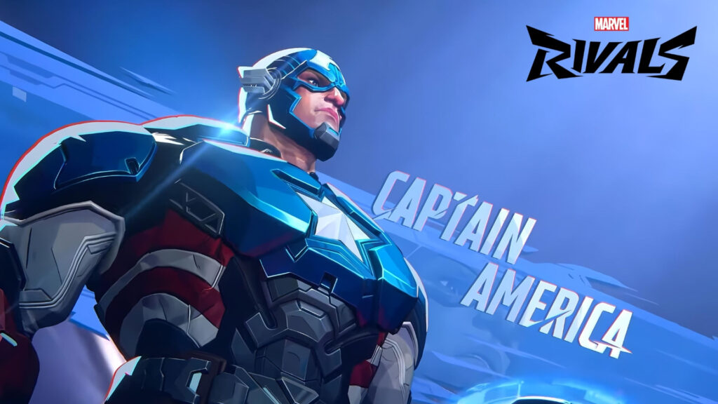 Official image of how the character Captain America is depicted in Marvel Rivals.