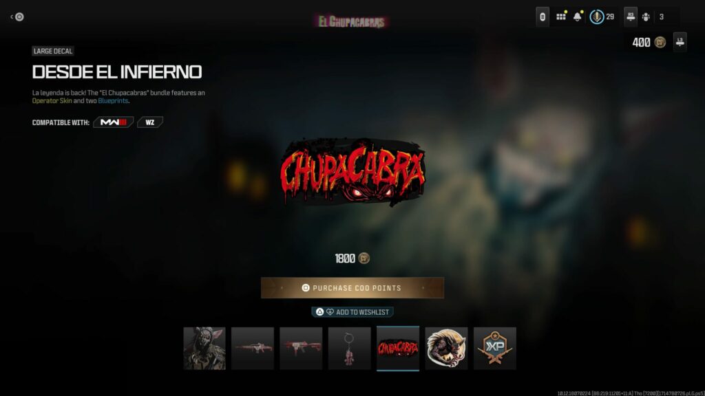 The Desde El Infierno large decal.