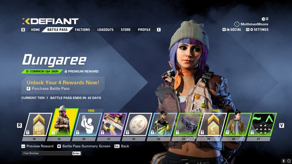 The Dungaree Gia skin.