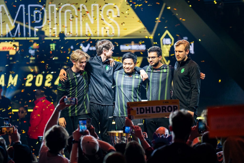 Falcons won the ESL One Birmingham (Image via ESL FACEIT Group | Luc Bouchon)