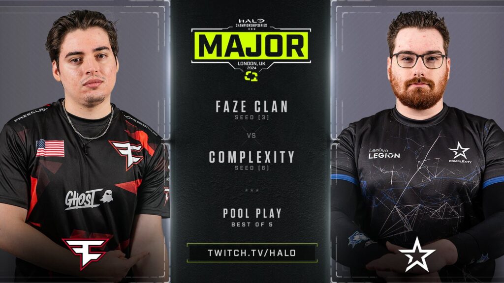 The FaZe Clan vs Complexity graphic that happened when the latter was disqualified from HCS London.