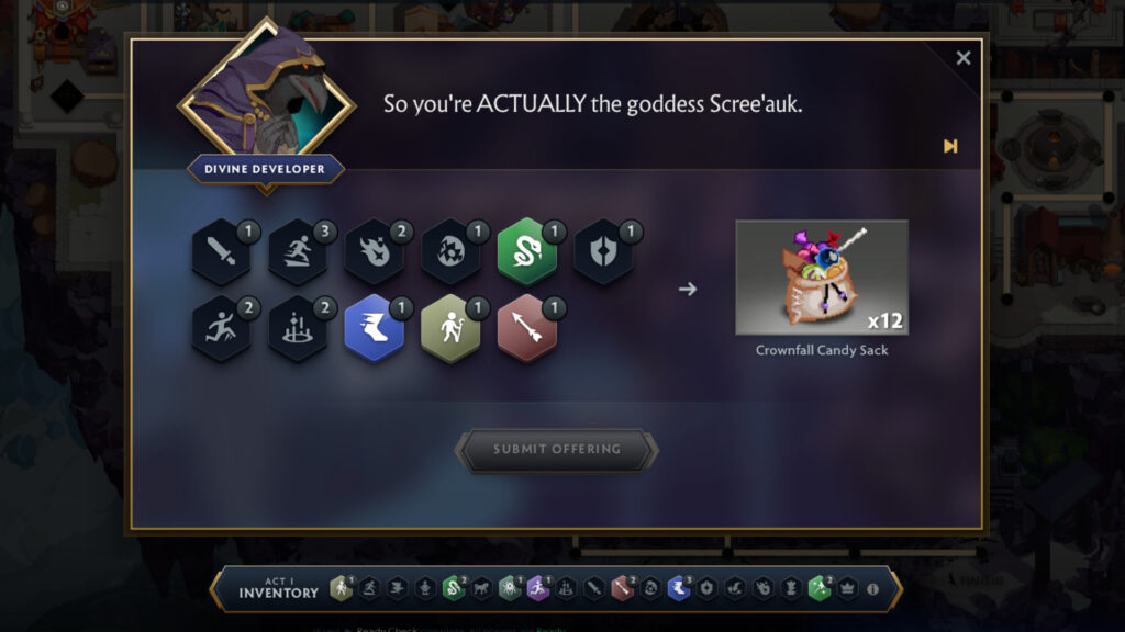 Fourth donation to the Temple of Scree'Auk - Crownfall Act I (Image by esports.gg)