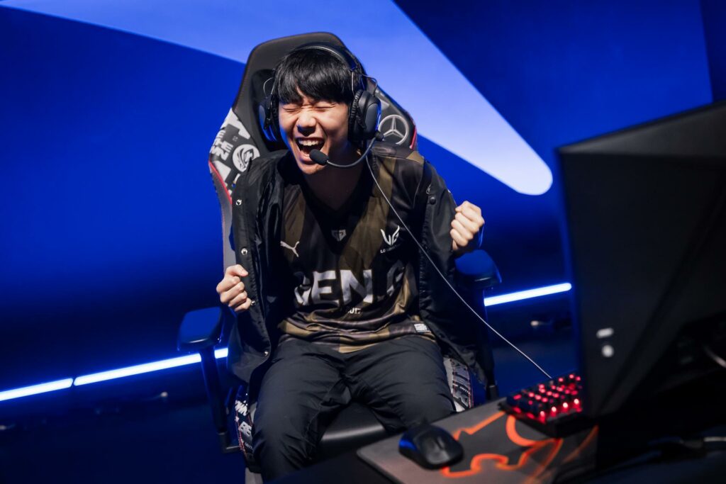 Son "Lehends" Si-woo of Gen.G Esports is seen back stage during Mid-Season Invitational Finals at the Chengdu Financial City Performing Arts Center in Chengdu, China on May 19, 2024. (Photo by Colin Young-Wolff/Riot Games)