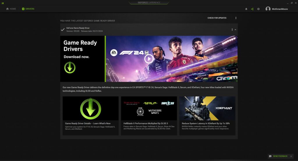 The GeForce Game Ready Driver that helps with XDefiant stuttering.