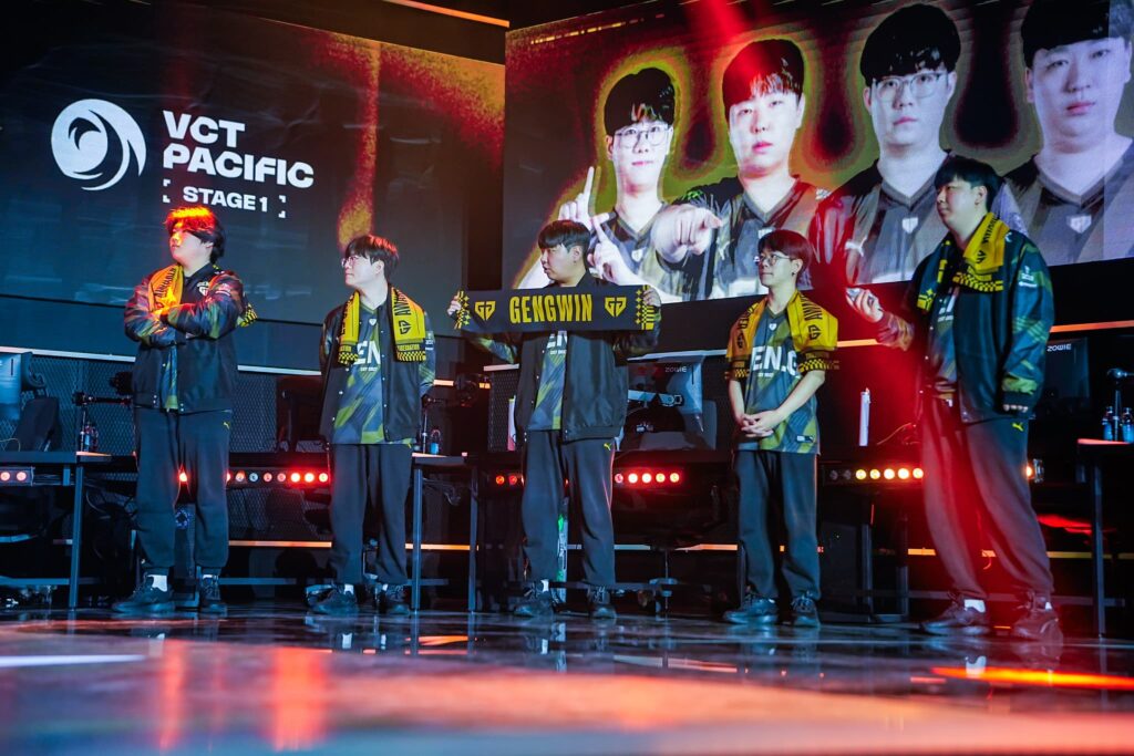 Gen.G, who plays Leviatan, on stage during VCT Pacific Stage 1.