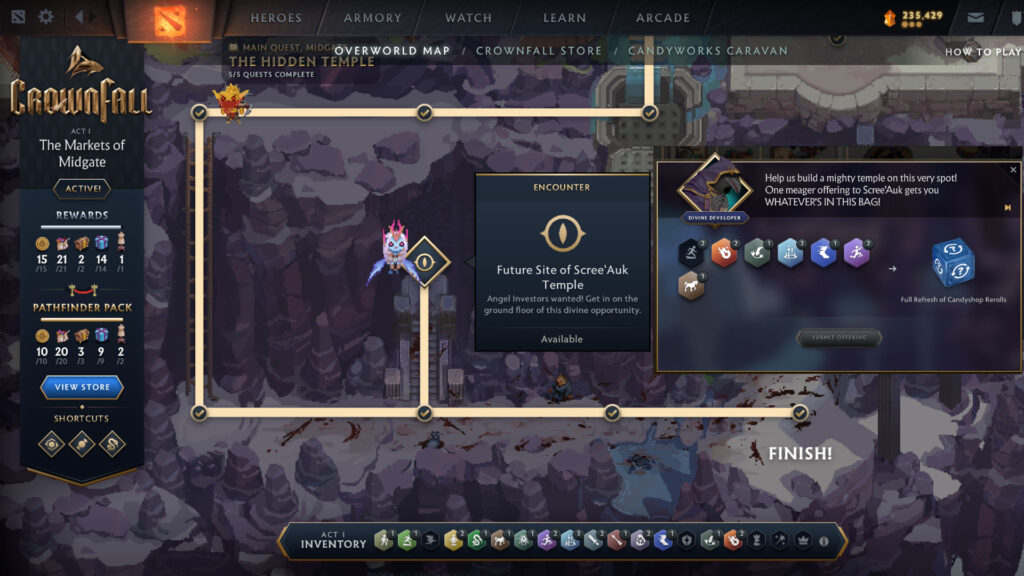 Help the Divine Developer build a temple