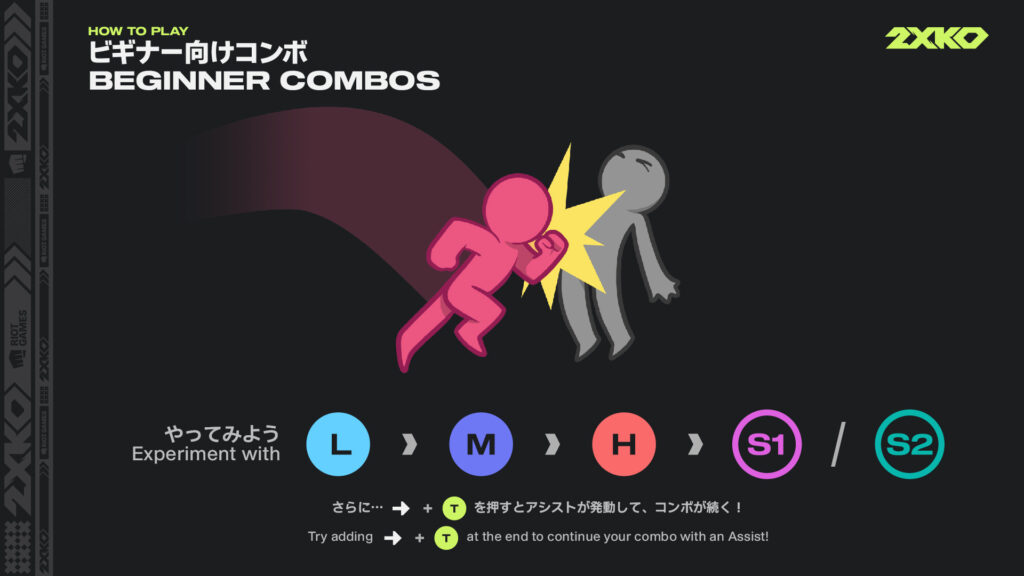 A 2XKO poster from the fighting games even Evo Japan 2024: Beginner Combo