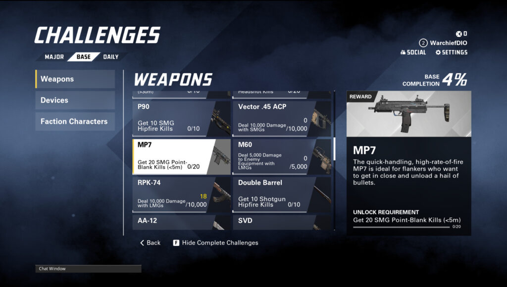 XDefiant MP7 requirement