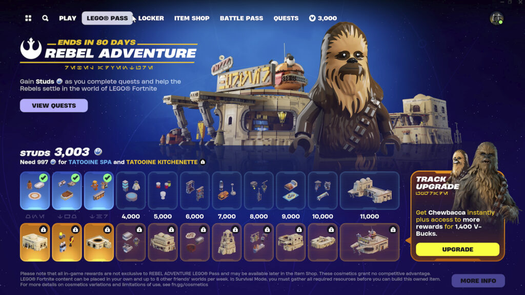 LEGO Fortnite Star Wars Battle Pass featured image