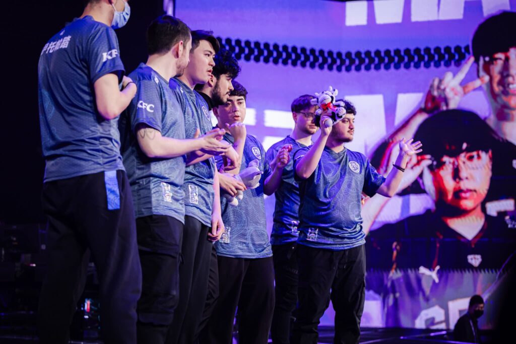 Leviatán, who plays T1, bow on stage during the VALORANT Masters Shanghai Swiss Stage Day 2 at the VCT CN Studio on May 24, 2024 in Shanghai, China. 