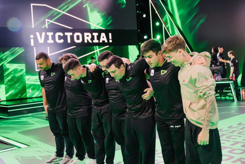 LOUD after victory during Week 5 of VCT Americas Stage 1 at the Riot Games Arena on May 5, 2024.