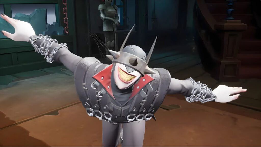 A screenshot from the Joker’s gameplay trailer: The Heavy Metal Joker