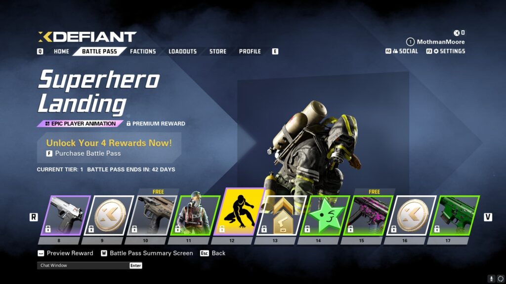 The Superhero Landing player animation.