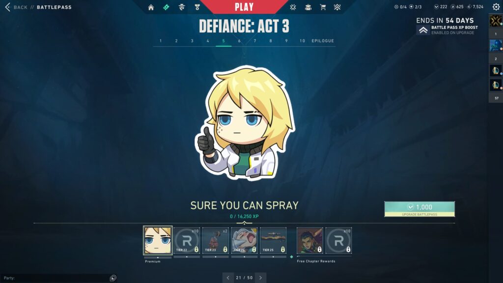 The Sure You Can Spray in the VALORANT Episode 8 Act 3 Battle Pass.