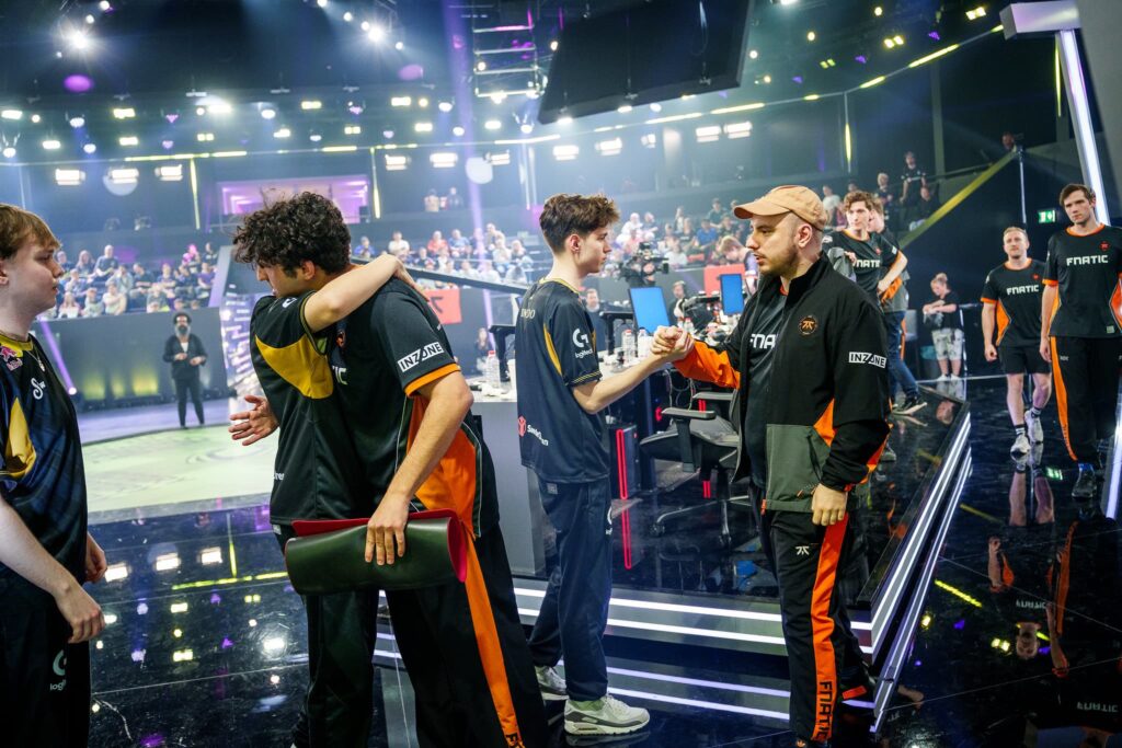 Team Heretics meets with FNATIC during the 2024 VCT EMEA 2024 Stage 1 Playoffs Day 3 at the Riot Games Arena on May 10, 2024 in Berlin, Germany